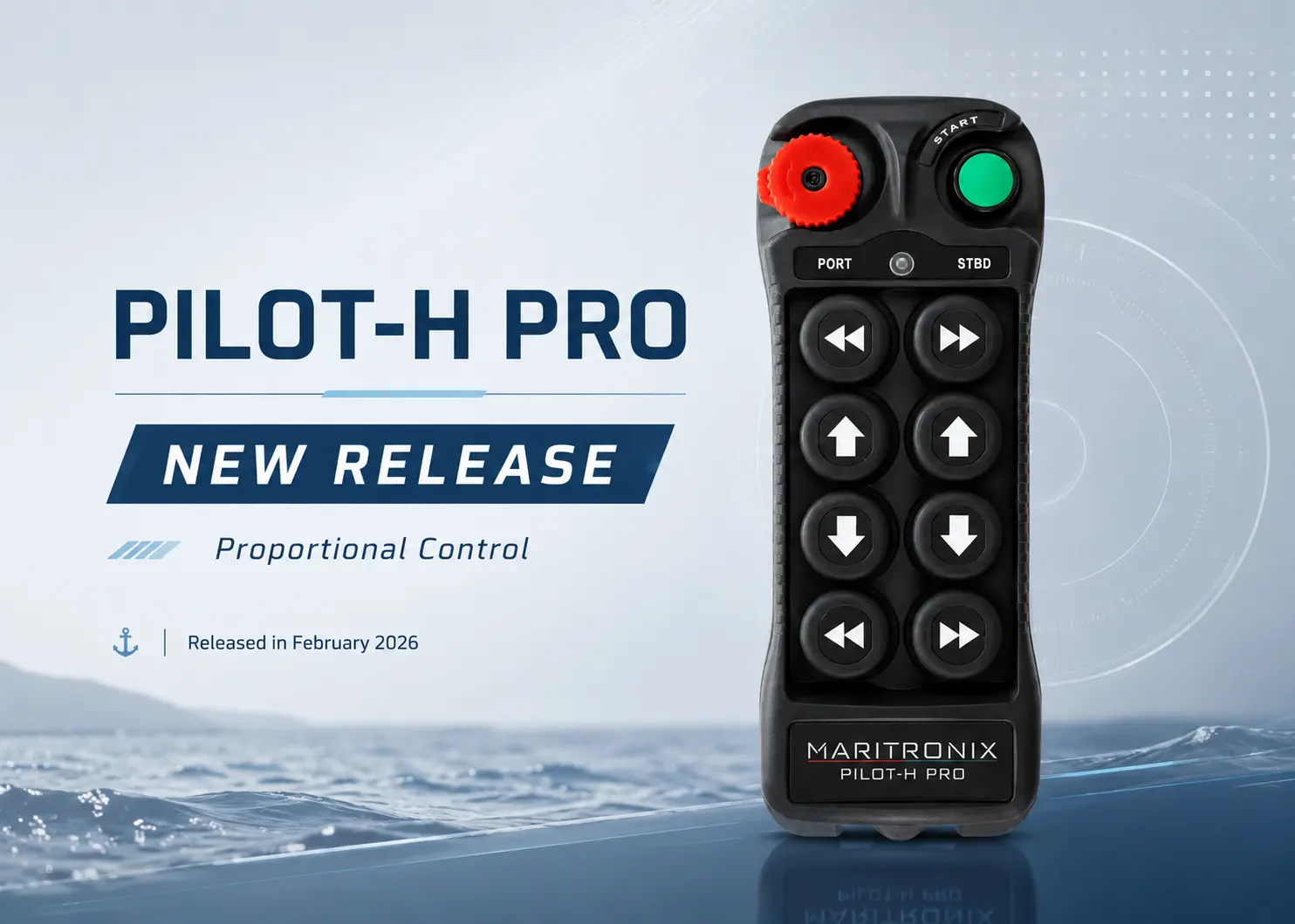 PILOT-H PRO new release by Maritronix with proportional wireless yacht control for boats and yachts