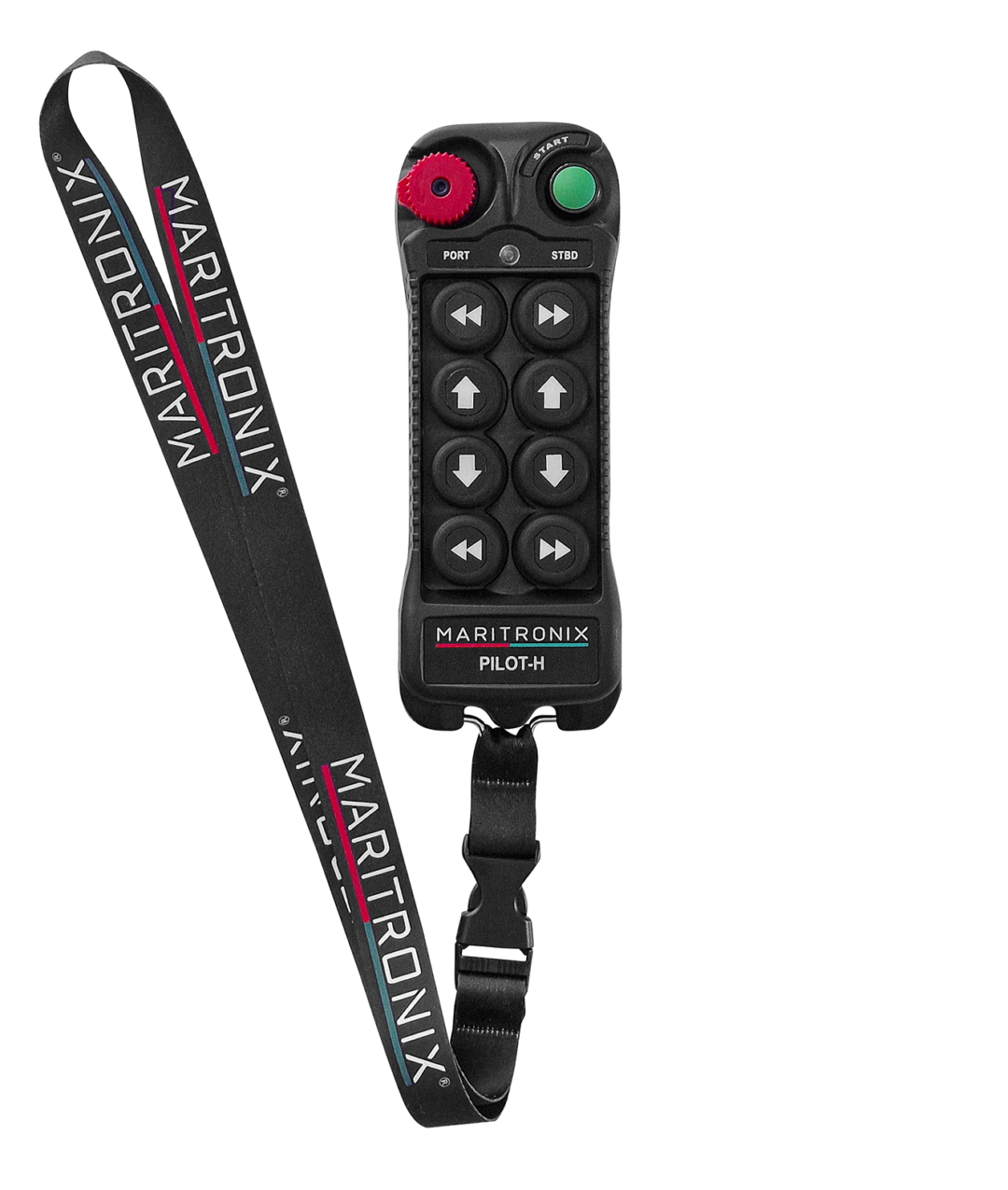 PILOT-H dark grey wireless yacht remote control with safety strap by Maritronix for engines, thrusters, and anchor windlass