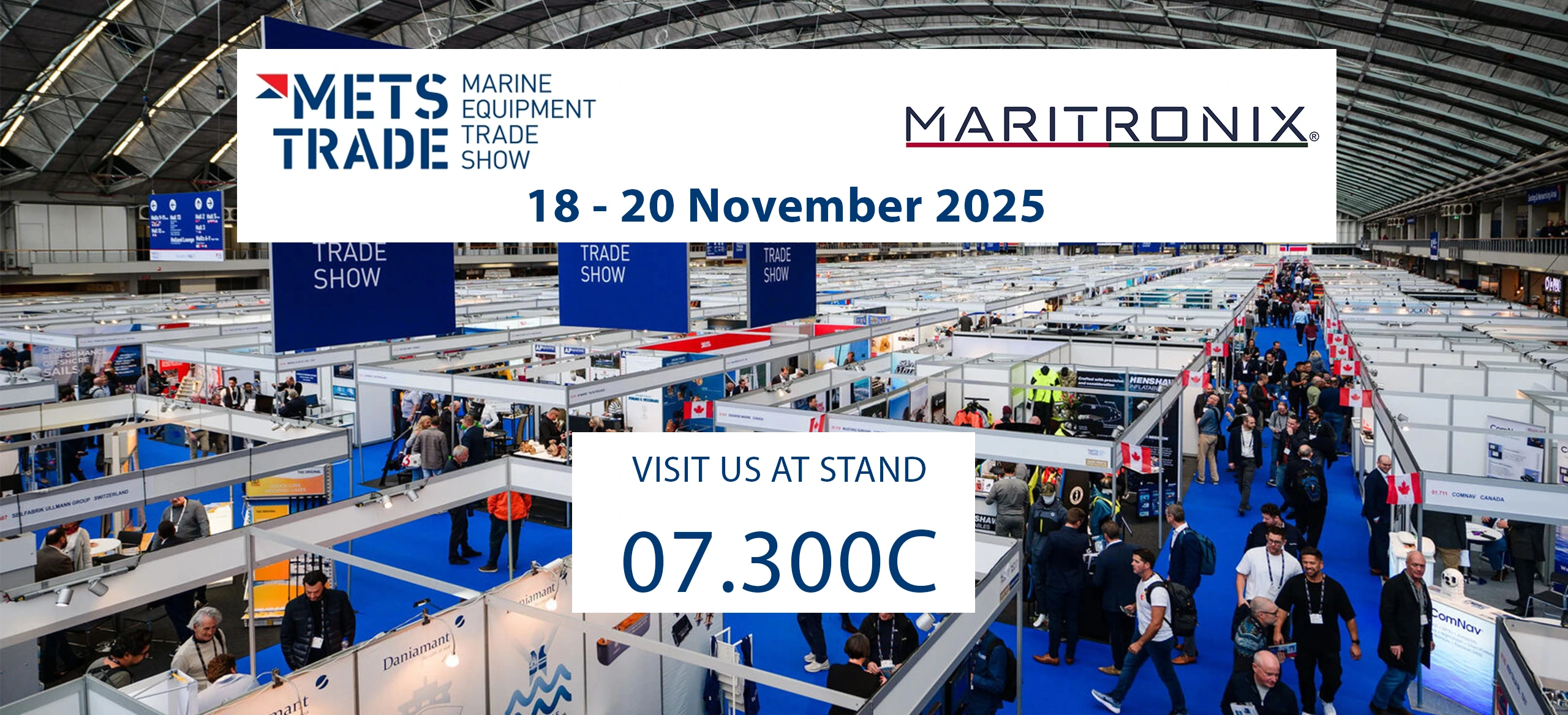 Maritronix at METSTRADE Marine Equipment Trade Show 2025, visit us at stand 07.300C.