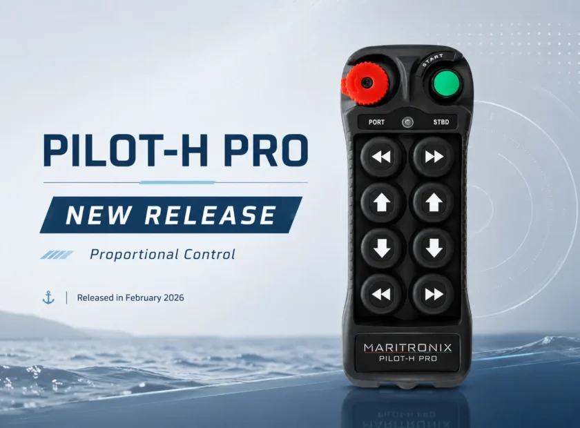 PILOT-H PRO new release by Maritronix with proportional wireless yacht control for boats and yachts
