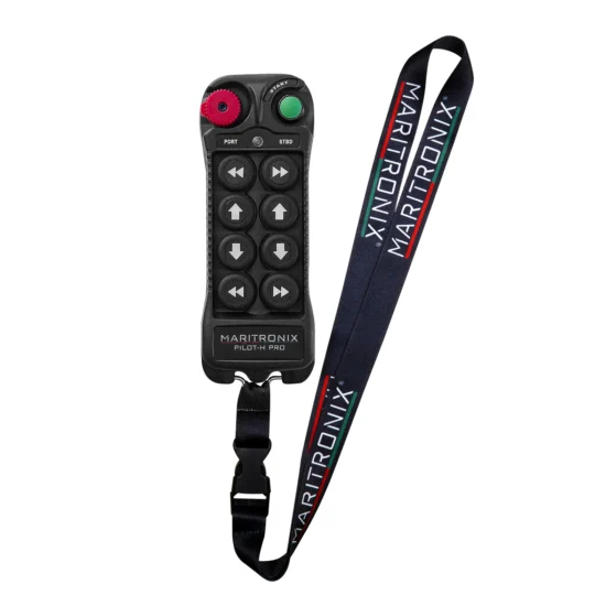 PILOT-H PRO wireless yacht remote control transmitter with Maritronix lanyard