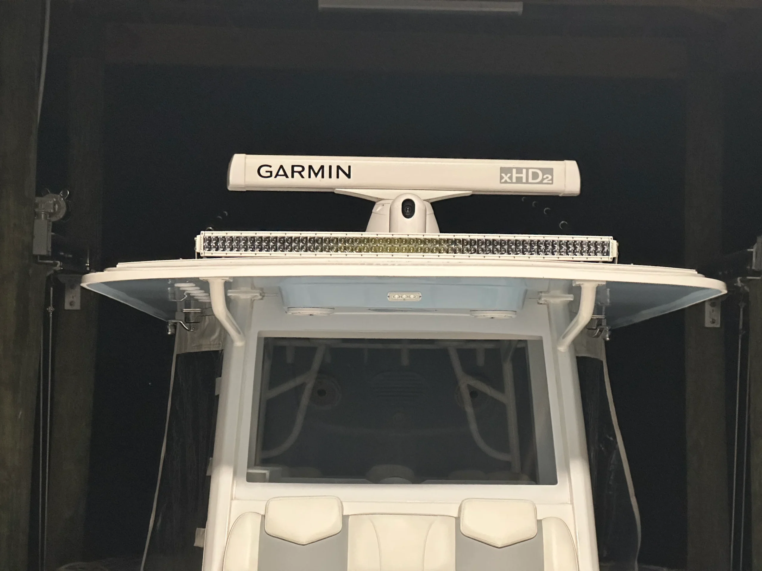 SIONYX Nightwave Digital marine night vision camera installed on a boat at night